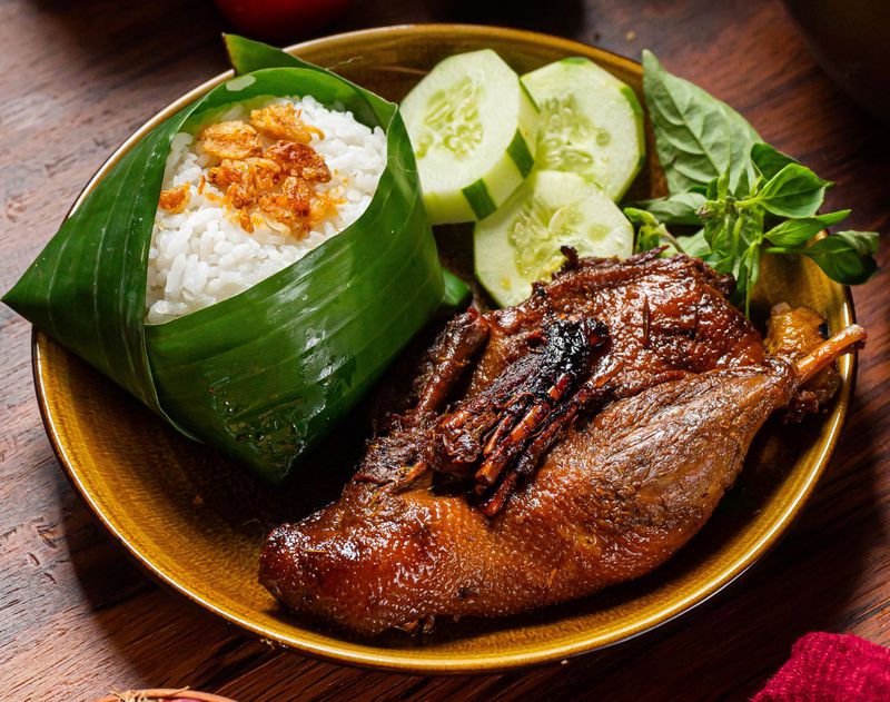 Bebek Bakar + Nasi